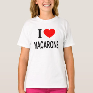 Camiseta Eu ❤️ MACARONS Eu AMO MACARONS Eu ADORO MACARONS