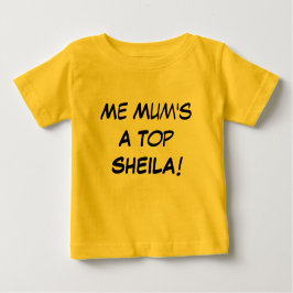 Camiseta Eu Mãe Sheila Superior, Aussie Slang Baby Gift