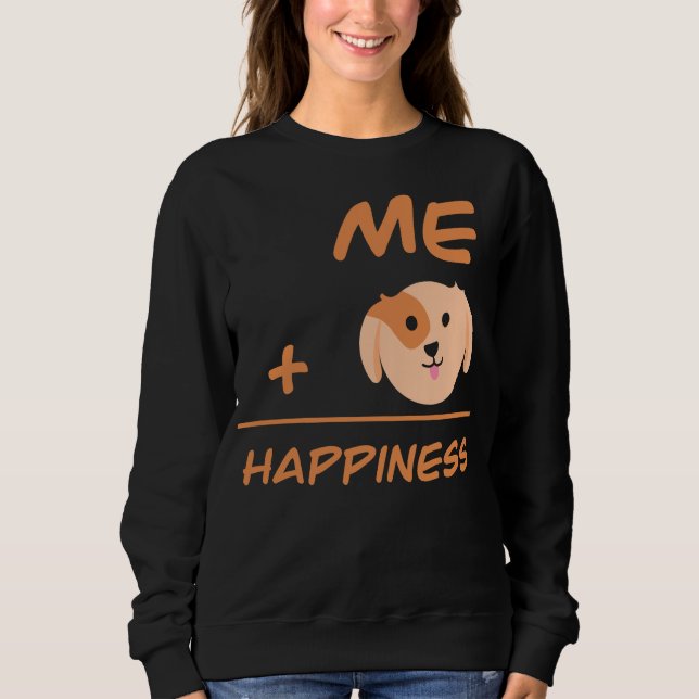 Camiseta Eu Mais Cachorro É Igual a Felicidade Amante de Ca (Frente)