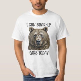 Camiseta Eu Mal Posso Me Importar Hoje | Urso Sarcástico Tr