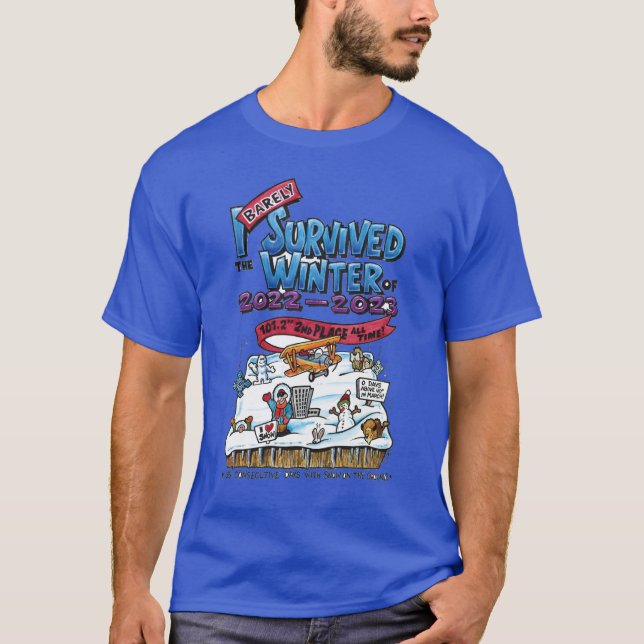 Camiseta Eu mal sobrevivi ao inverno de 2022-23 (Frente)