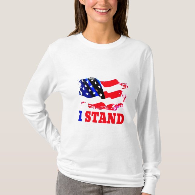 Camiseta EU MANTENHO A bandeira Americana (Frente)