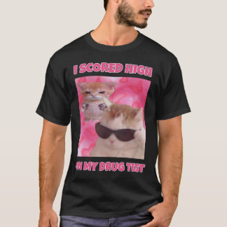 Camiseta EU MARQUEI meme de gato alto