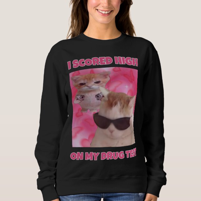 Camiseta Eu marquei mulheres meme de gato alto (Frente)