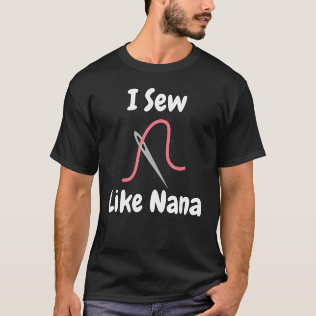 Camiseta Eu Masco Como A Nana E A Design De Costura (Frente)