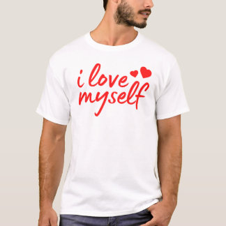 Camiseta Eu me amo citando com corações