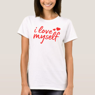 Camiseta Eu me amo citando com corações
