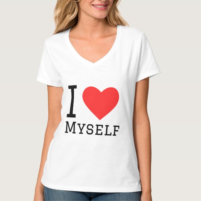 Camiseta Eu me amo de adesivo quadrado (Frente)