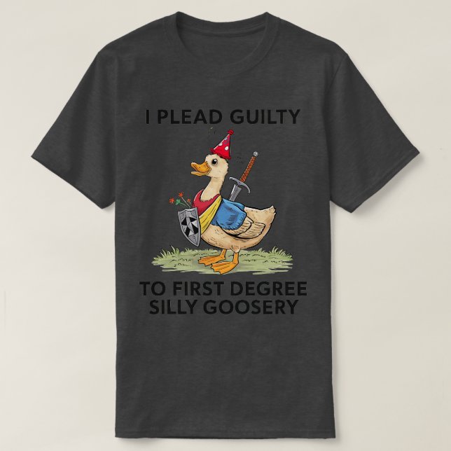 Camiseta eu me declaro culpado de bobo 1 de primeiro grau (Frente do Design)