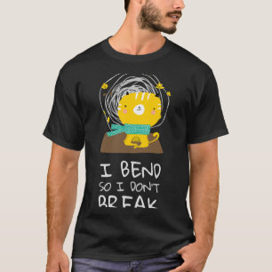 Camiseta Eu Me Dobro Para Não Quebrar Um Boneco Com Um Gato