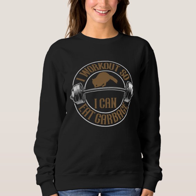 Camiseta Eu Me Exercito Para Poder Comer Lixo Para Amantes  (Frente)