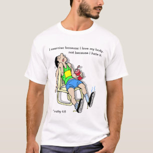 Camiseta Eu me exercito porque eu amo meu corpo personalizá