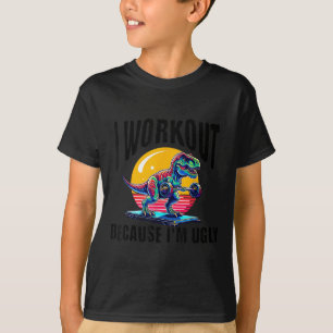 Camiseta Eu Me Exercito Porque Sou Feio Motivacional