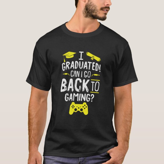 Camiseta Eu me formei com PHD Engraçado Jogos PH.D Candidat (Frente)