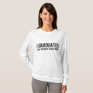 Camiseta eu me formei, posso voltar para a cama agora? Cami