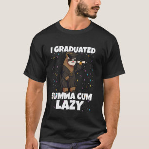 Camiseta Eu me Formei Summa Cum Preguiçoso Graduação Engraç