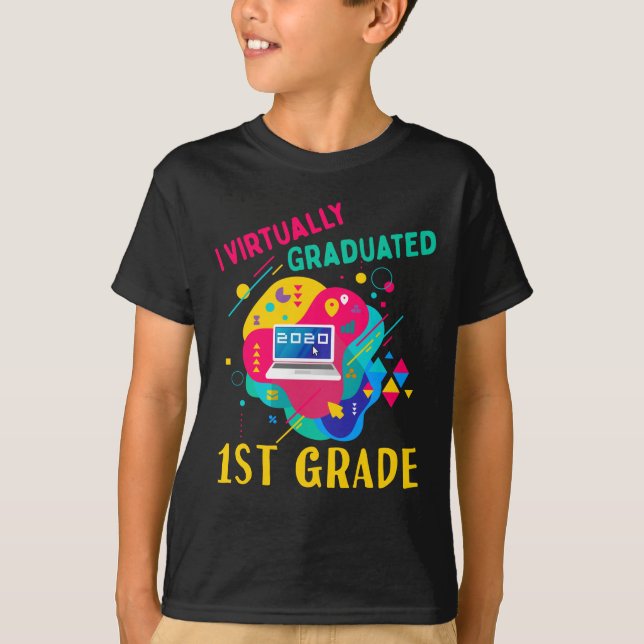 Camiseta Eu me formei virtualmente em 1RUA GRADE em 2020. (Frente)