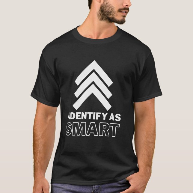 Camiseta Eu me identifico como Engraçado sarcástico espirit (Frente)