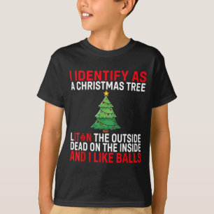 Camiseta Eu Me Identifico Como Uma Árvore De Natal Iluminad