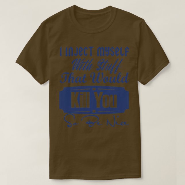 Camiseta eu me injeto com coisas (Frente do Design)