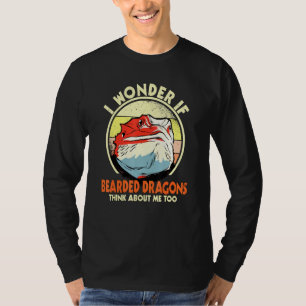 Camiseta Eu me pergunto se os dragões barbudos pensam que e