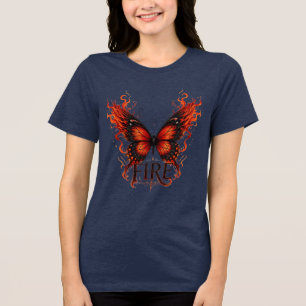 Camiseta Eu Me Tornei a Fogueira – Design Gótico Borboleta