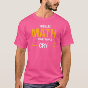 Camiseta Eu meio que gosto de matemática, isso faz as pesso