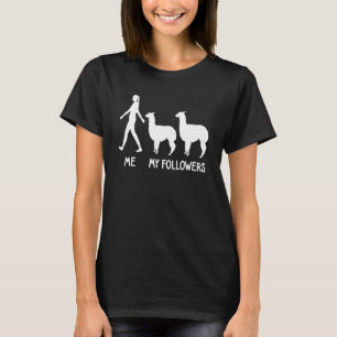 Camiseta Eu Meu Seguidor Alpaca Llama Lama Animal Fofo Soc