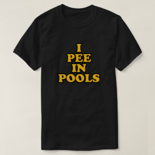 Camiseta Eu mijo em piscinas, natação engraçada, férias