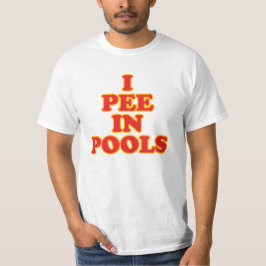 Camiseta Eu mijo em piscinas, natação engraçada, férias de 