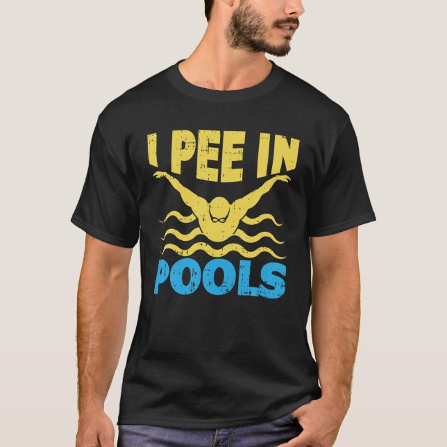 Camiseta Eu Mijo Na Piscina Nadando O Nadador Nadador Sarca (Frente)