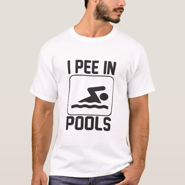 Camiseta Eu mijo nas piscinas (Frente)