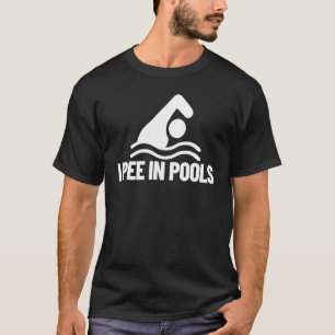 Camiseta Eu Mijo Nas Piscinas De Férias Humor Nadando I Pee