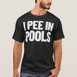 Camiseta Eu mijo nas Piscinas Frio Férias Humor Nadando I