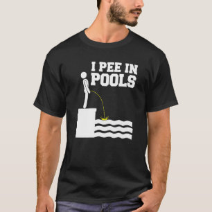 Camiseta Eu mijo no piscina Premium