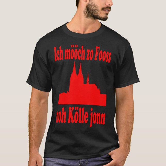 Camiseta Eu mööch zo Fooss colônia catedral Kölsch presente (Frente)