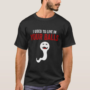 Camiseta Eu Morava No Seu Dia de os pais De Bolas