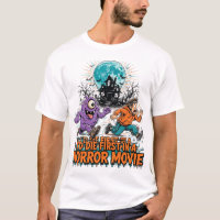 Camiseta Eu Morro Primeiro em um Filme de Terror