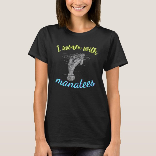 Camiseta Eu Nado Com Manatins... (Frente)