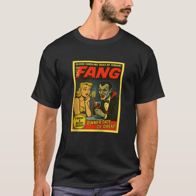 Camiseta Eu Namorei Uma Capa De Cómic De Terror De Presa De (Frente)