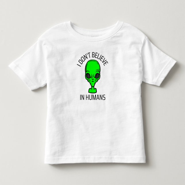 Camiseta Eu não acredito em humanos (Frente)
