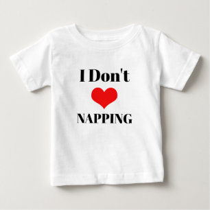 Camiseta Eu Não Amo Cochilando Coração Divertido Dia dos Na