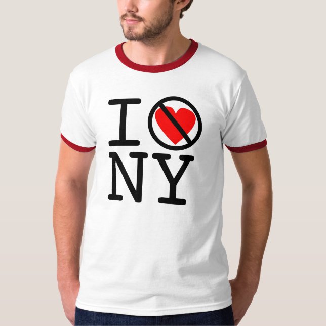 Camiseta Eu não amo New York! (Frente)