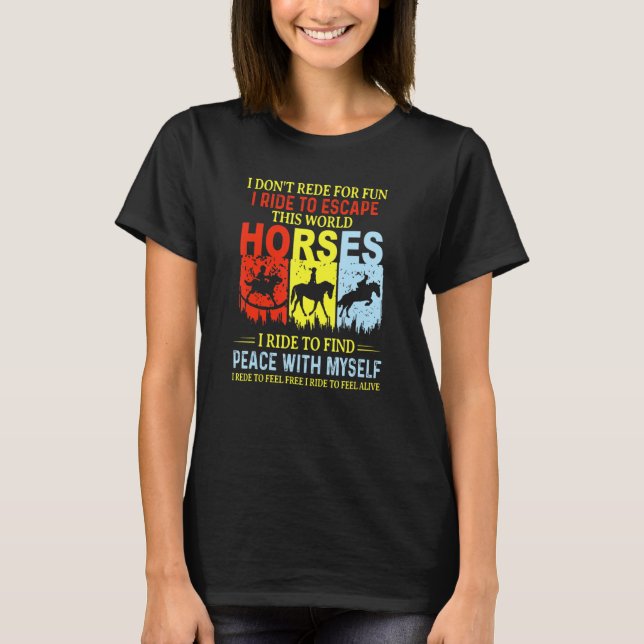 Camiseta Eu Não Ando De Cavalinho Por Diversão Eu Ando Para (Frente)