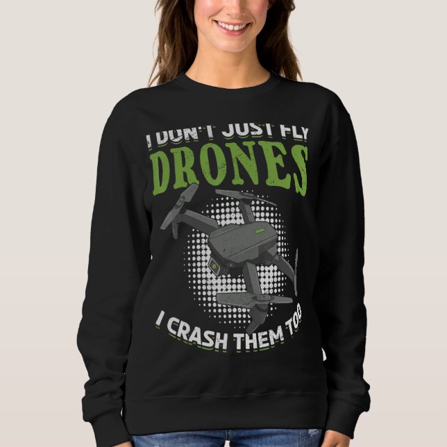 Camiseta Eu não apenas voo drones eu os penduro demais (Frente)