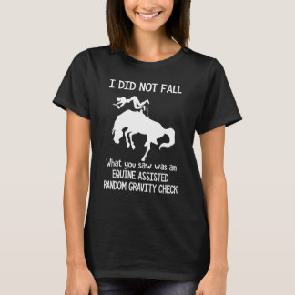 Camiseta Eu Não Caí O Que Você Viu Foi Um Equino Ajudado