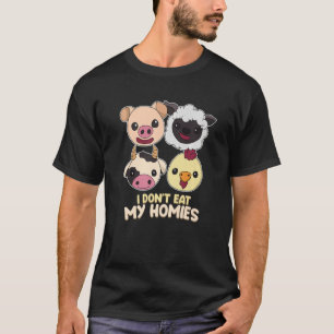 Camiseta Eu Não Como Meu Amigo Vivo Vegan Vegetarian Veggie
