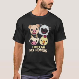 Camiseta Eu não como meu amigo vivo vegano vegetariano legu