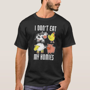 Camiseta Eu Não Como Meus Amigos Veganos Vegetarianos Amor 