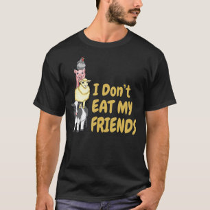 Camiseta Eu não como meus amigos vegetarianos